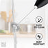 Milk Boss Matcha Whisk, Handheld Electric Stirrer, Durable Stainless Steel Blender for Matcha Tea, Black Grip