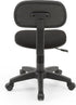 Hodedah Adjustable Height Armless Task Chair, Low-Back Swiveling with Padded Back and Seat in Black