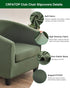 2 CRFATOP Piece Club Chair Slipcover Stretch Barrel Chair Covers Solid Tub Chair Slipcovers Soft Armchair Covers