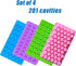 Gummy Bear Candy Molds Silicone Set of 4, Non-Stick Molds with 2 Droppers, Mini Dinosaur, Bear Shape, Hearts, Donut
