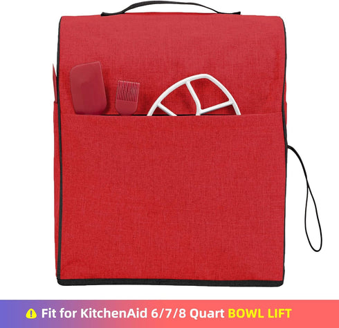 HOMEST Stand Mixer Cover Compatible with KitchenAid 6/7/8 Quart Bowl Lift, Dust Cover with Zipper Pocket