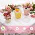 180 Pack 5Oz Gold Glitter Dessert Cups with Lids and Spoons Plastic Square Yogurt Parfait Appetier Cups for Party