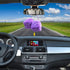 Pair of Retro 3 inch Fuzzy Plush Dice with Dots, Car Mirror Hanging Decoration, Purple