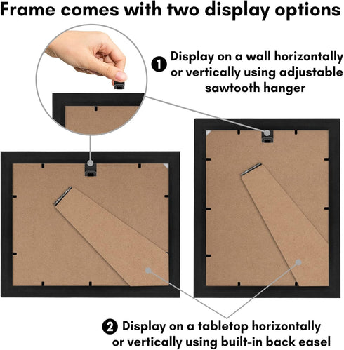 Americanflat 8.5x11 Diploma Frame, Black, Shatter-Resistant Glass, Engineered Wood, Legacy Collection