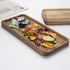 Acacia Wood Bathroom Vanity Tray, 13.8 x 5.5 x 0.8 inch Counter Tray, Toilet Tank, Charcuterie Snack Serving Board