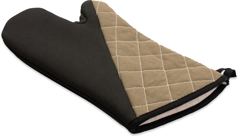 Carlisle FoodService Products 810CM15 San Jamar Textured Neoprene Bestgrip Oven Mitt with Magnet, 15" Length, Tan/Brown