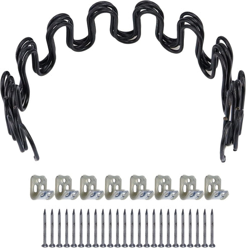 Antrader 16"(40cm) Couch Spring Repair Kit, 4-Pack Upholstery Spring Clips for Furniture Repair with Screws