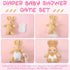 Seenelling 8 Sets Rabbit Blindfolded Diaper Changing Baby Shower Games Boys Girls Baby Dolls Diapers for Bridal Shower