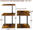LAIDUOLEOE 3 Swivel Side Table for Couch, Tier Small End Table Adjustable Height with Rotatable Tray, Space Saving