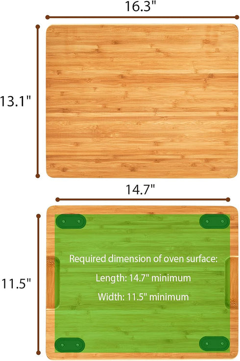 Cutting Board Compatible with Ninja DT201/DT251 Foodi Air Fryer, 16.3x13.1”, Heat Resistant with Non-Skid Silicone Feet