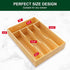 Bellsal 10 Inch Utensil Organizer, Silverware Tray for Drawer, 5 Compartment Bamboo Cutlery Organizer