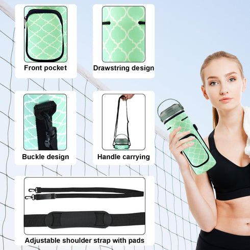 Storage Sleeve Bag for Ninja Blast Portable Blender - Green with Shoulder Strap and Accessory Pocket