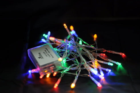 Karlling Battery Operated Christmas Lights, 13 ft, Short Clear Wire String LED Twinkle Fairy Light