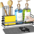 Yofidra Sink Caddy With Stone Drying Tray: Stainless Steel Soap Dispenser Kitchen