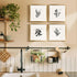 11x11inch Decor,Set 4 ArtbyHannah Gold Framed Wall Art with Herbs Plants Botanical Pictures in Gold Frames for Kitchen