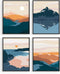 HAUS AND HUES Nature Wall Art - Mountain Landscape, Geometric Abstract Adventure Decor