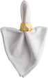 DII Decorative Geometric Napkin Ring Set - Triangle Band Gold, 6 Count