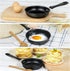 GOWENIC Egg Mini Frying Pan, Black, 12cm Household Small Kitchen Cooker for Frying Eggs
