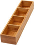 YBM HOME Bamboo 4 Compartment Organizer Tray for Drawers, Model 329