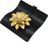 Counter OwlGift Black Flat Napkin Holder w/Golden Flower Weighted Arm, Metal Cocktail Napkin Dispenser, Kitchen Paper