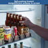 JUNMEI 12oz 16oz 20oz Drink Organizer for Fridge, Adjustable Width Soda Can Dispenser, 15" D, Black, 3 Rows