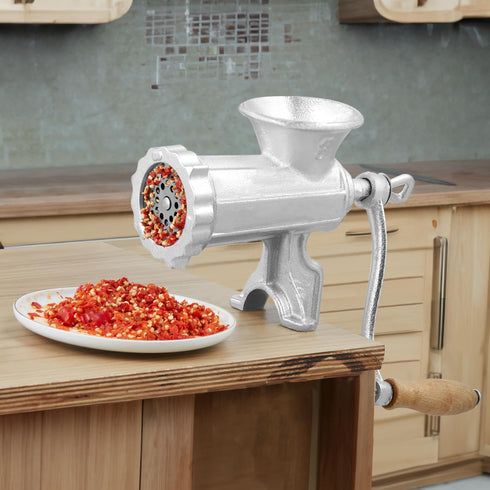 1 2 3 VEVOR Manual Meat Grinder, Heavy Duty Cast Iron Hand Meat Grinder with Steel Table Clamp, Meat Mincer Sausage