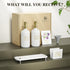 Set Set Cisily Kitchen Soap Dispenser Comes with Ceramics Sponge Holder, Gold Pumps, and Instant Dry Tray, Hand