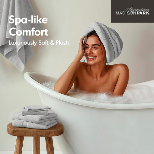 800GSM Set 8 100% Set 2 2 4 Madison Park Bathroom Towel of Cotton Bath Towel for Bathroom Luxurious Highly Absorbent