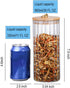Glass Coffee Nuts Canister, Airtight Storage Jar with Bamboo Lids for Home Kitchen Storing Candy & Spices