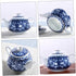 Uonlytech Blue and White Porcelain Teapot Ceramic Teapot Travel Tea Kettle Retro Tea Kettle Portable Teapot Ceramic Teapot with Handle Ceramic Small Teapot Vintage Ceramics