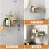 LEVERLOC Suction Cup Shower Organizer - Removable Shelf with Hooks & Soap Holder