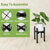 FJO 2Pcs 8 12 Inches Adjustable Plant Stand Indoor - Bamboo Plant Stands, Bamboo Mid Century Modern Plants Stands