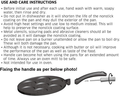 Egg Pan Omelette Maker, Nonstick Pancake Skillet for Breakfast, Cookies, Burgers