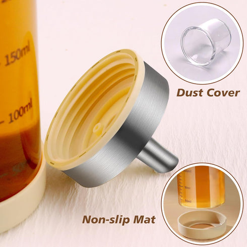 Matifaner Container(10 ozpack 1) Honey Dispenser No Drip, Maple Syrup Dispenser, Olecranon design, automatic
