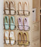 Wall Mounted Shoe Rack 6PCS, with Sticky Hanging Strips, Metal Wall Shoe