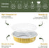 10" Sturdy Foil Pans + Snap-On Lids (5 Pack) | Heavy Duty Reusable Foil Tin for Baking Cooking