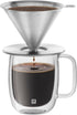 ZWILLING Pour Over Coffee Maker, 16 oz, 1-4 cups, 18/10 Stainless Steel, Dishwasher Safe with Anti-Slip Bottom
