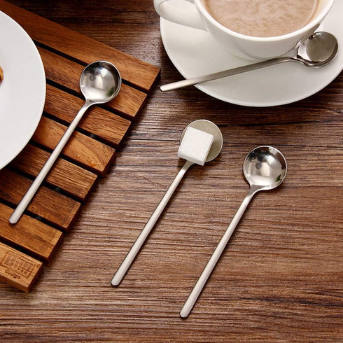 findTop Mini Teaspoons Set - Pack of 8 Stainless Steel Espresso Spoons for Coffee, Tea, Dessert, Ice Cream
