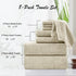 8 Set-2 Sheets,2 Towels,4 Washcloths-600GSM Oliven Pcs Tan Oversized Bath Towel Extra Large Bath Hand Soft Highly