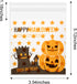 Boao 100 Pieces Clear Halloween Treat Bags, Self Adhesive Candy Bags Bulk Pumpkin Cellophane Plastic Cookie Pouch for