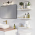Set 3, WOPITUES Floating Shelves with Gold Metal Guardrail, Shelves for Wall Decor of Wall Shelves for Bedroom
