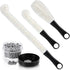 3 Pieces Decanter Cleaning Brush and 400 Reusable Cleaning Beads for Wine Decanters, Goblets, Glasses, Cups (Black