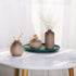 ComSaf Small Ceramic Flower Bud Vases Set of 3, Modern Design, Metallic Gradually Varied Brown Color