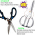 7.5in Stainless Steel Kitchen Scissors, Heavy Duty Shears for Chicken, Meat, Food, Vegetables, BBQ (Silver)