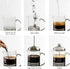 OVENTE 34 Ounce French Press Coffee & Tea Maker, Silver, 4 Filter Stainless Steel Plunger & Borosilicate Glass