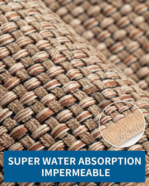 Kitchen Rugs and Mats Non-Skid Washable, Absorbent Runner Rugs for Kitchen, Front of Sink, Floor Mats (Beige, 20"x32")