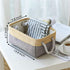 TheWarmHome Fabric Storage Bins for Organizing, Sturdy Foldable Storage Baskets with Handles, 3 Pack, Gold&Grey