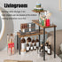 Corner Shelf Countertop Organizer, 3 Tier Adjustable Kitchen Corner Shelves for Bathroom and Coffee Area (Black)