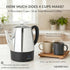 4 Mixpresso Small Electric Percolator Coffee Pot Cup Stainless Steel - Coffee Percolator Electric with Keep Warm