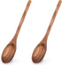 HANSGO 2PCS Wooden Cooking Spoons, Large Wooden Kitchen Utensils for Cooking, Serving, Mixing